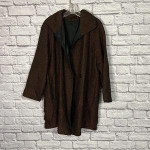 MYCRA PAC ONE Burnt Orangs Reversible Textured Wrap Trench Rain Coat 1 S/M